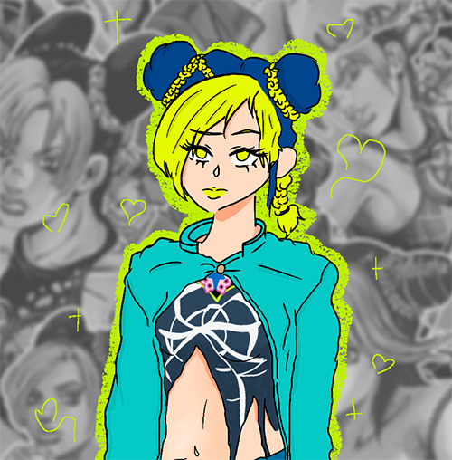 fan art drawing of jolyne