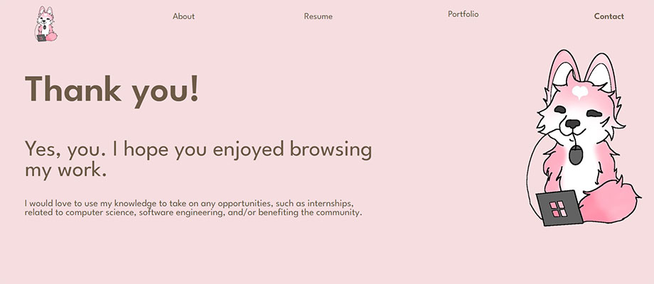 contact page screenshot
